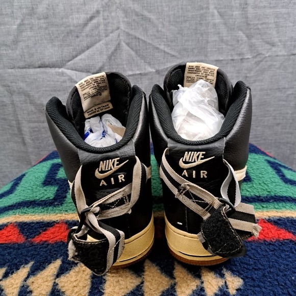 Nike Air Force 1 High Mens Size 10 Black Basketball Shoes Sneakers 315121 - Picture 5 of 13